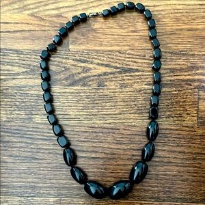 Elegant Black Beaded Necklace